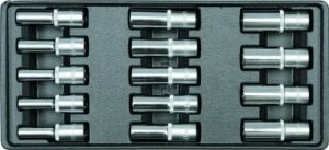 Kľúče nástrčné hlboké 8-21 mm SET 14 kusov / vložka do zásuvky