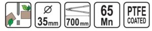 Nožnice na vetvy 710 mm (pr.do 35 mm) rovný strih