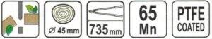 Nožnice na vetvy 735 mm (pr.do 45 mm) rovný strih