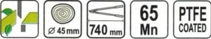 Nožnice na vetvy 740 mm (pr.do 45 mm) šikmý strih