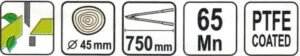 Nožnice na vetvy 750 mm (pr. do 45 mm) šikmý strih