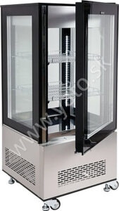 Stojanová chladiaca vitrína 270l 650x650x1500mm 140kg