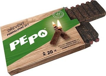 PE-PO drevený podpaľovač 2 v 1 20
