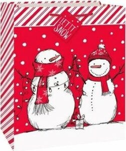 Vianočná darčeková taška so snehuliakmi – Vianoce –