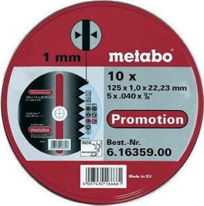 Metabo10-dielna súprava kotúčov 125