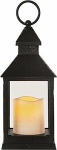 EMOS LED dekorácia – lampáš antik čierna blikajúca