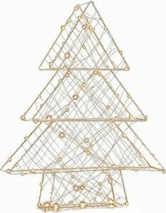 LED vianočný 3D stromček kovový 100×