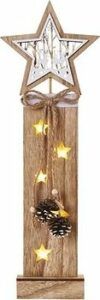 EMOS LED dekorace dřevěná – hvězdy