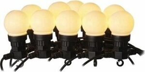 EMOS LED svetelná reťaz – 10× párty žiarovky mliečne